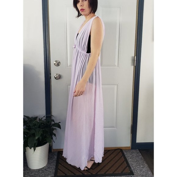 70s Sheer Purple Peignoir‎ Set - Picture 2 of 10